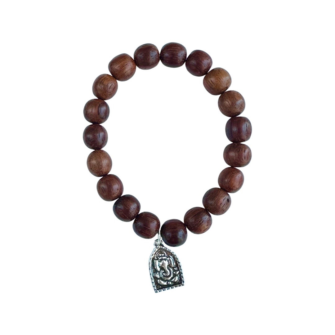 BB13 Large Sandalwood Bracelet with Ganesh