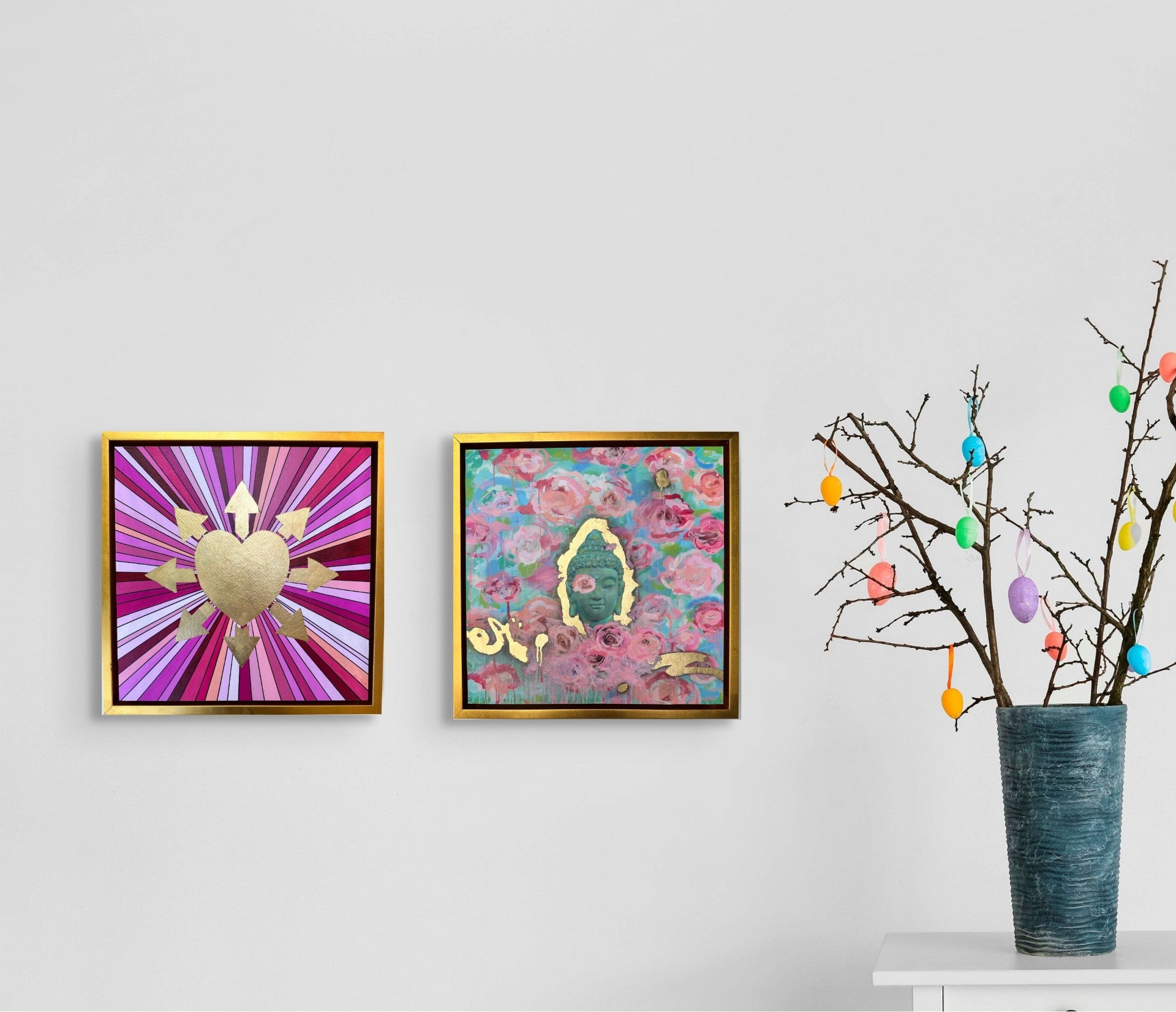 12 x 12 Pink Buddha Fest (Framed & Artist Enhanced)
