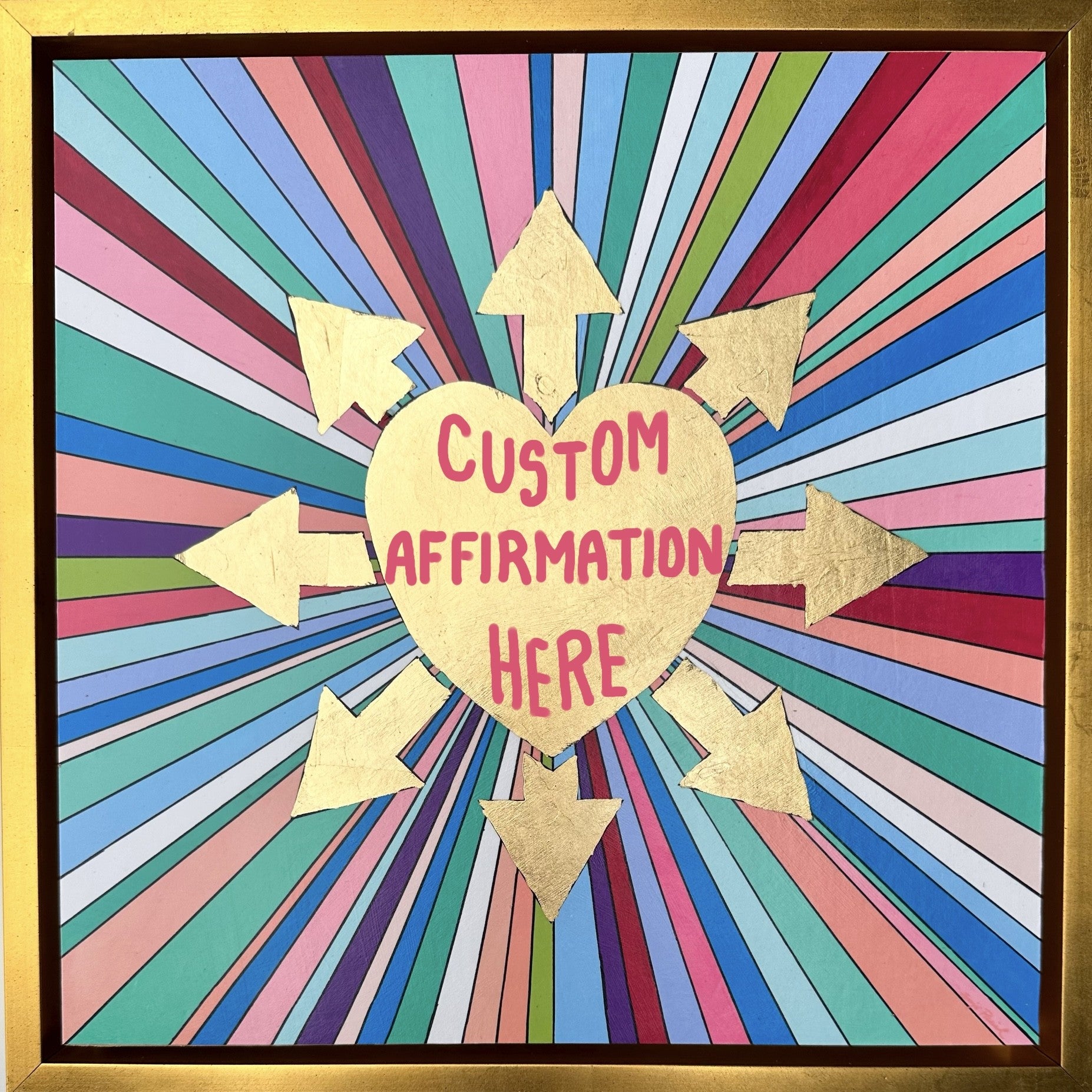 12 x 12 Psychedelic Heartbeat (Framed & Artist Enhanced - Custom)