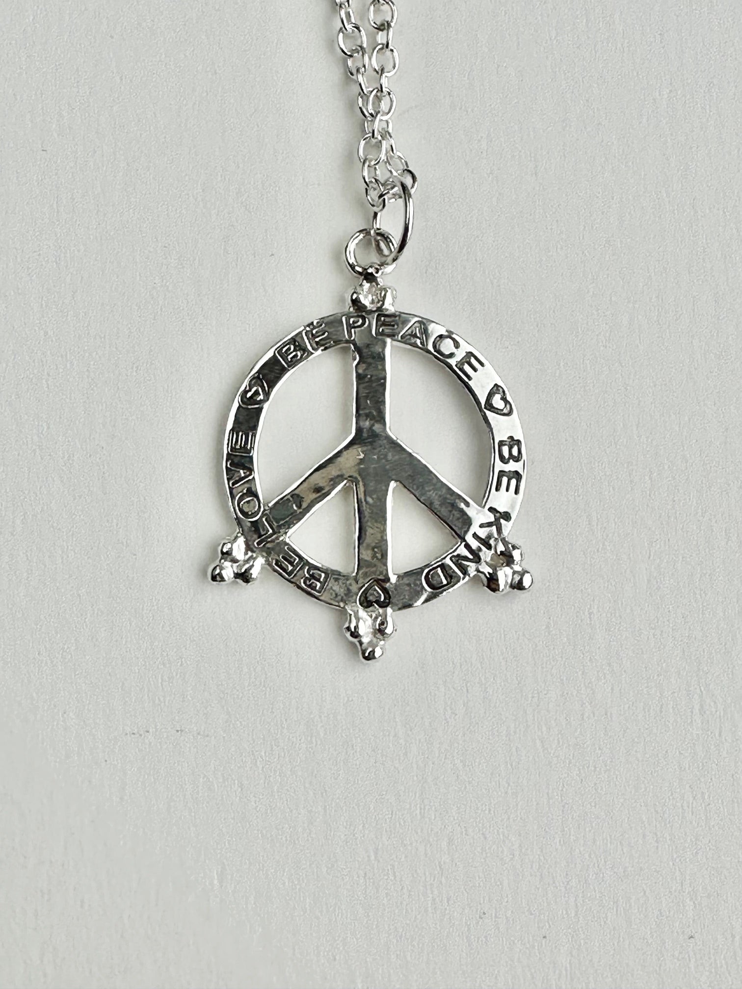 Silver Peace Sign - Small