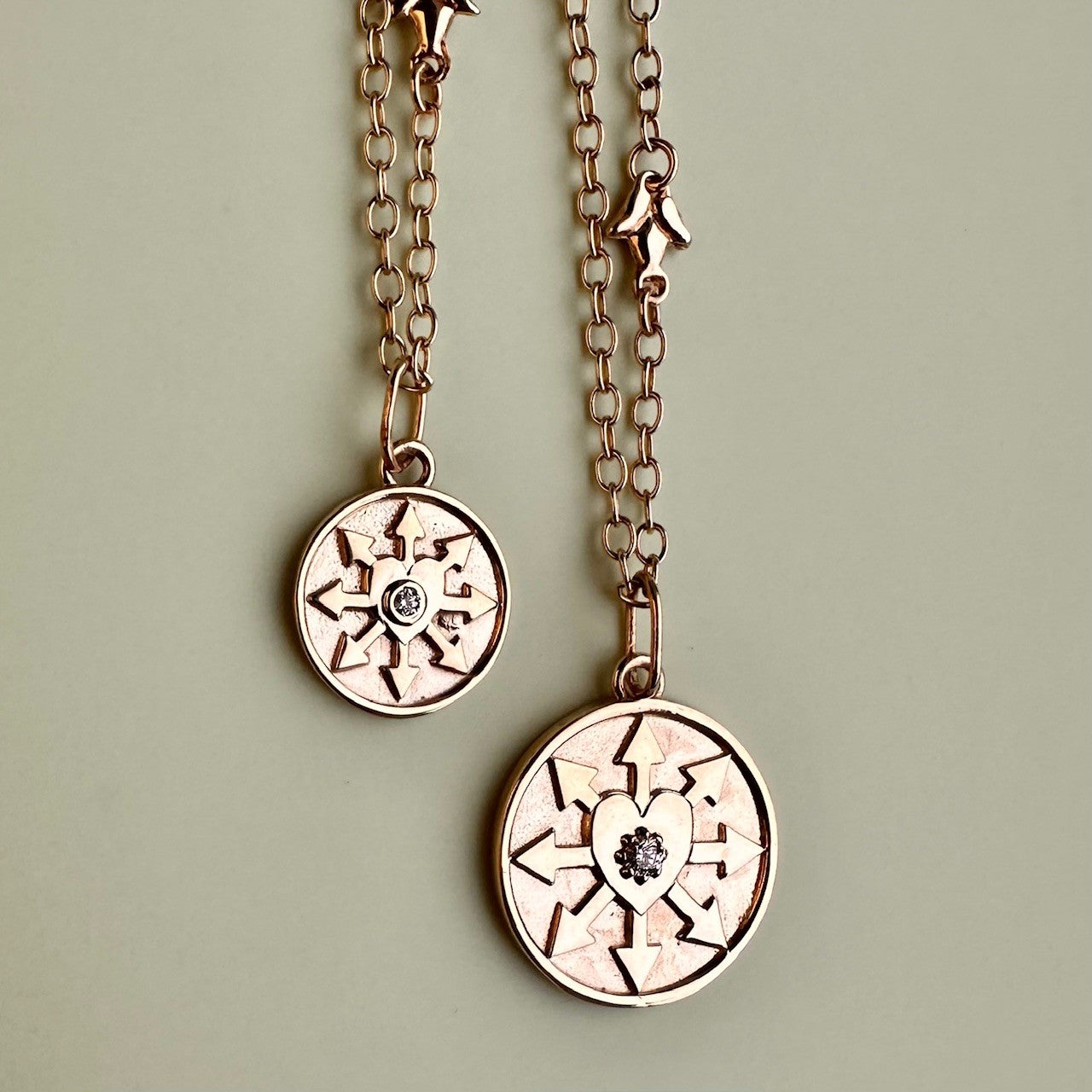 Love Manifest Round - Large (Center Diamond Option)