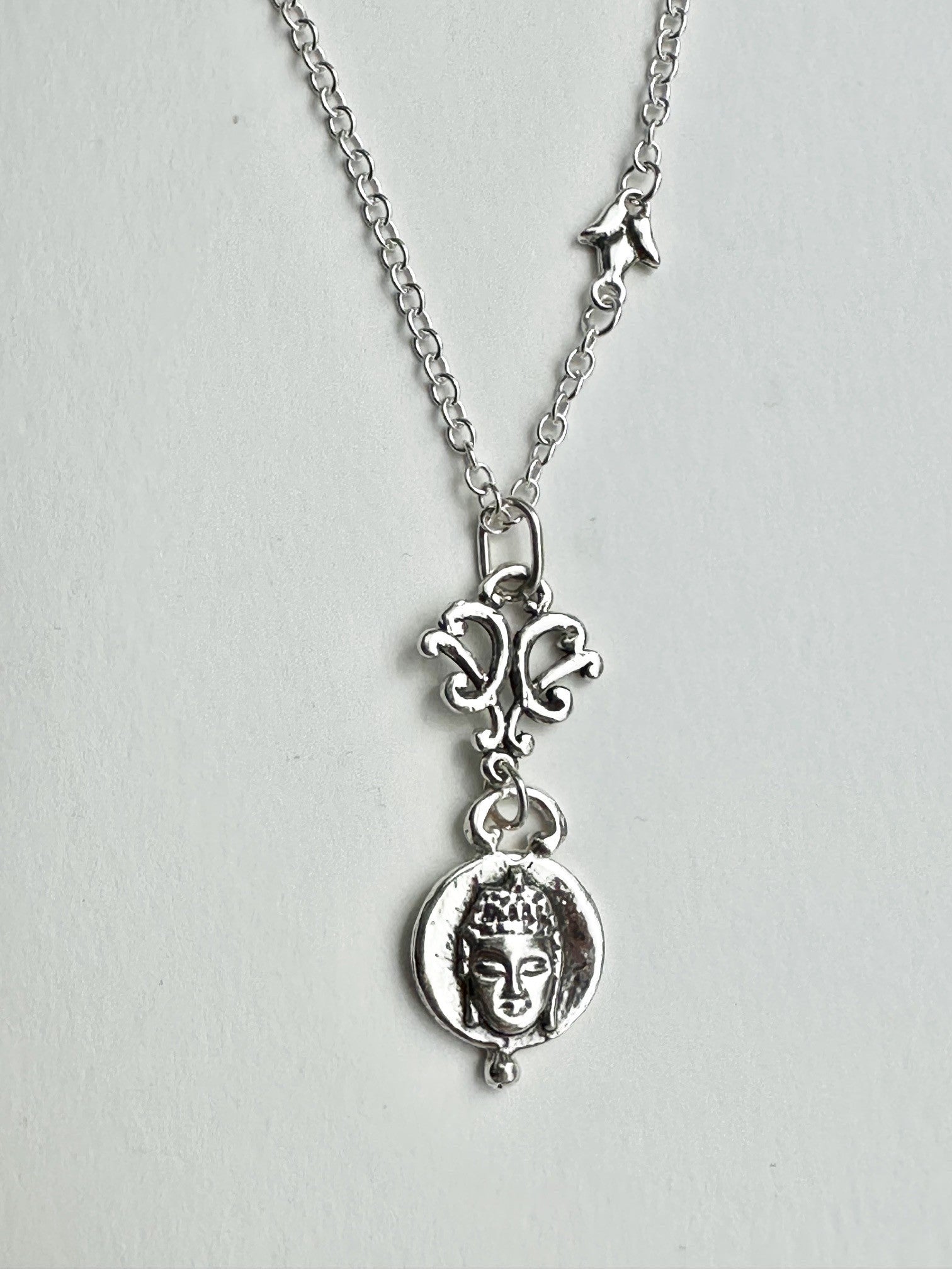 Silver Buddha with Connector