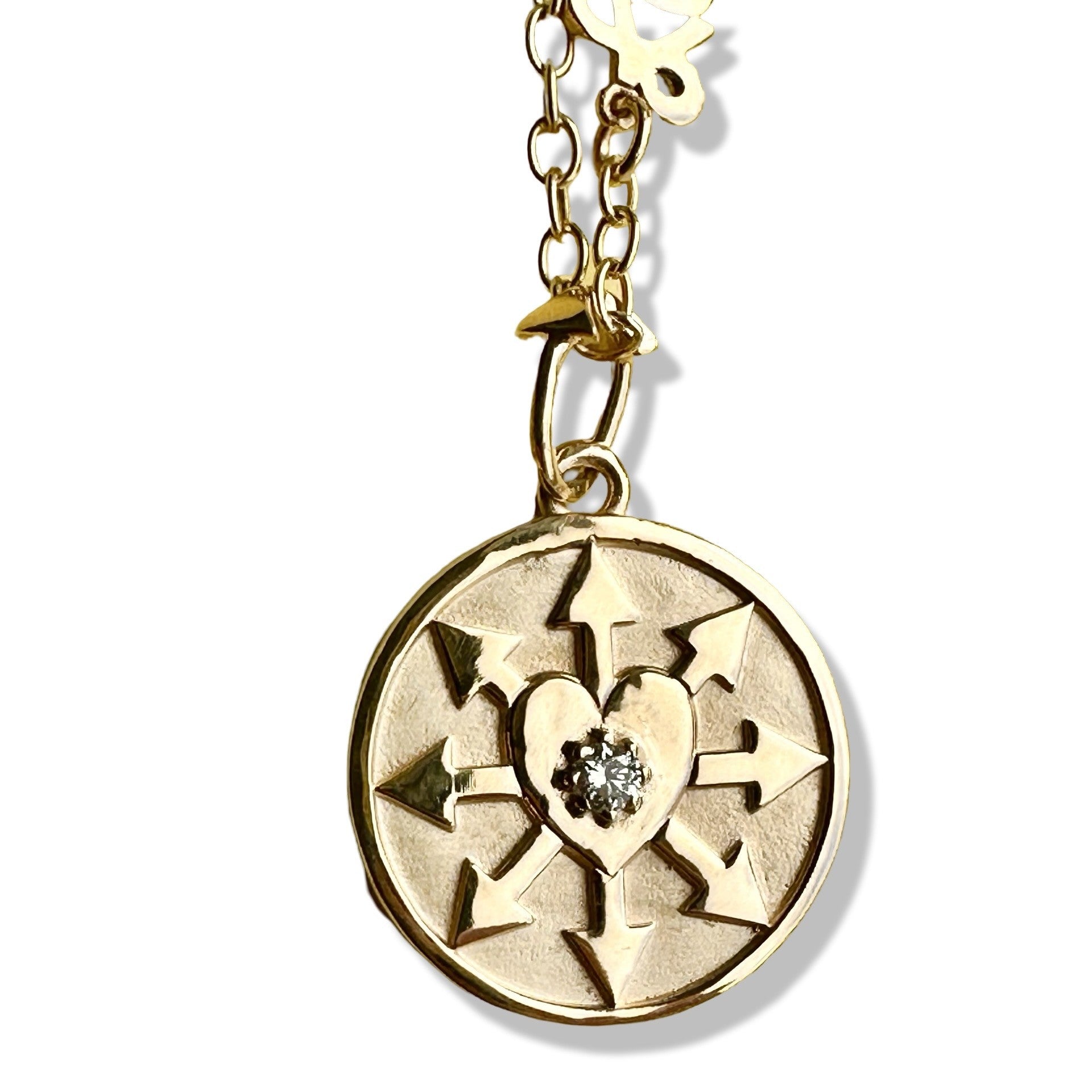 Love Manifest Round (Large) with Center Diamond