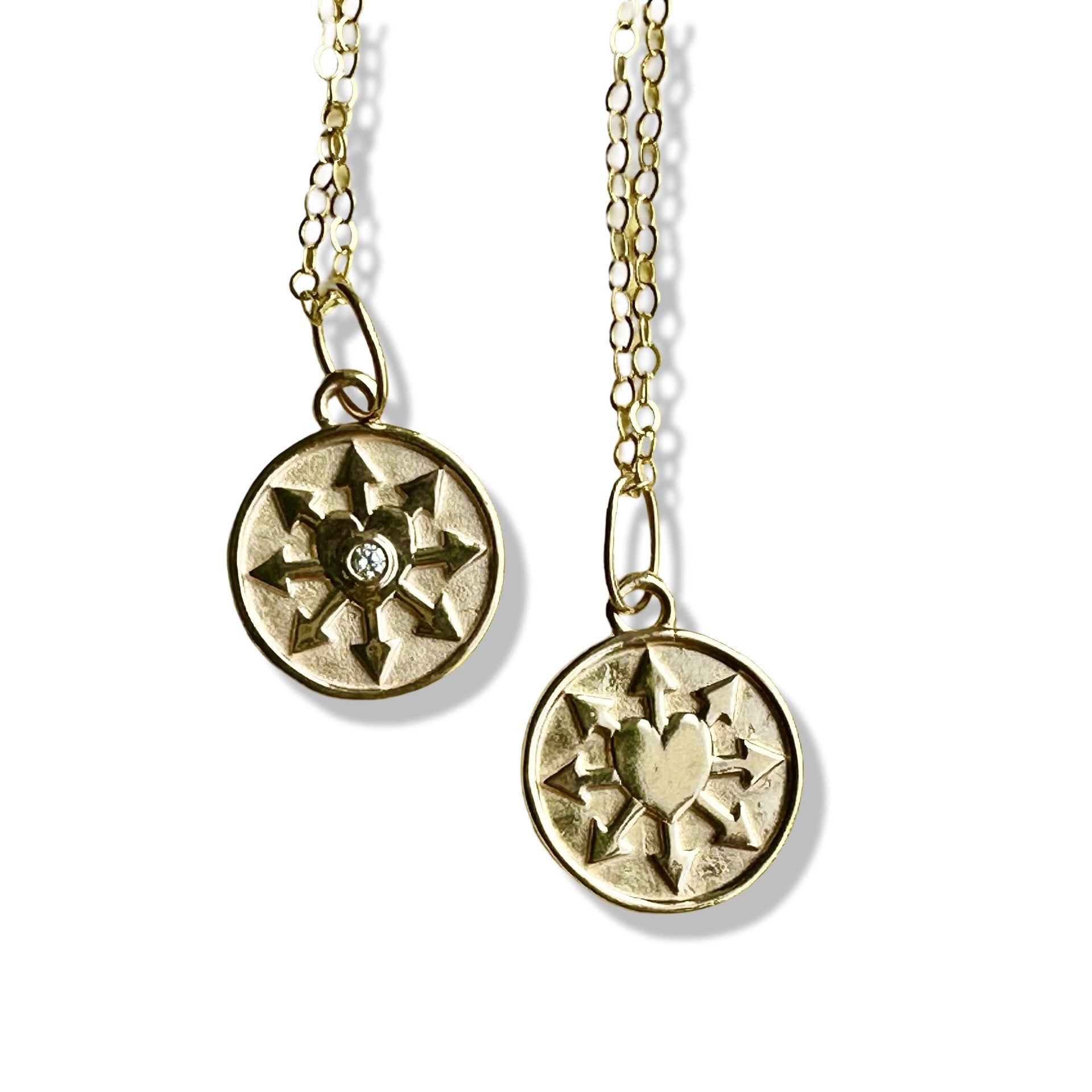 Love Manifest Round (Small) with Center Diamond