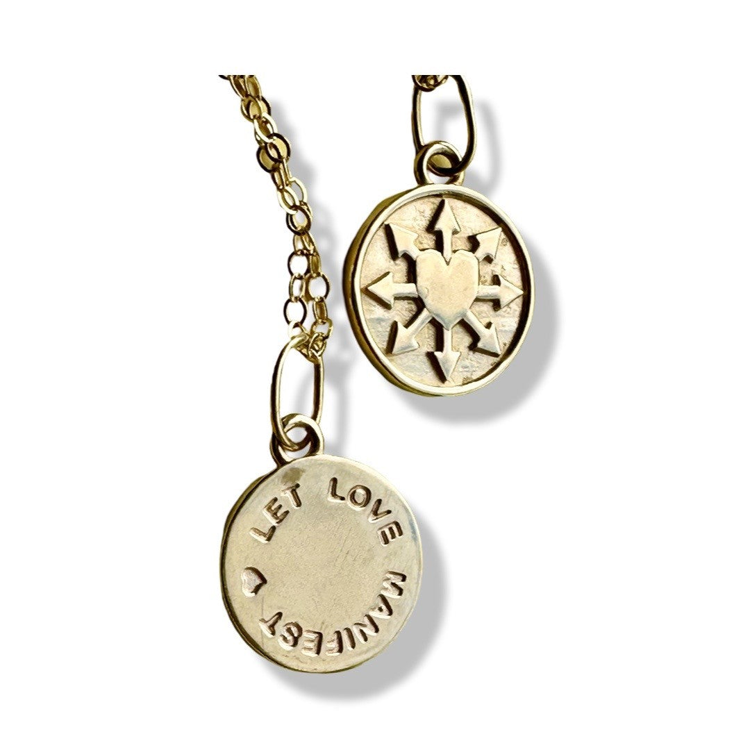 Love Manifest Round (Small) in 14k