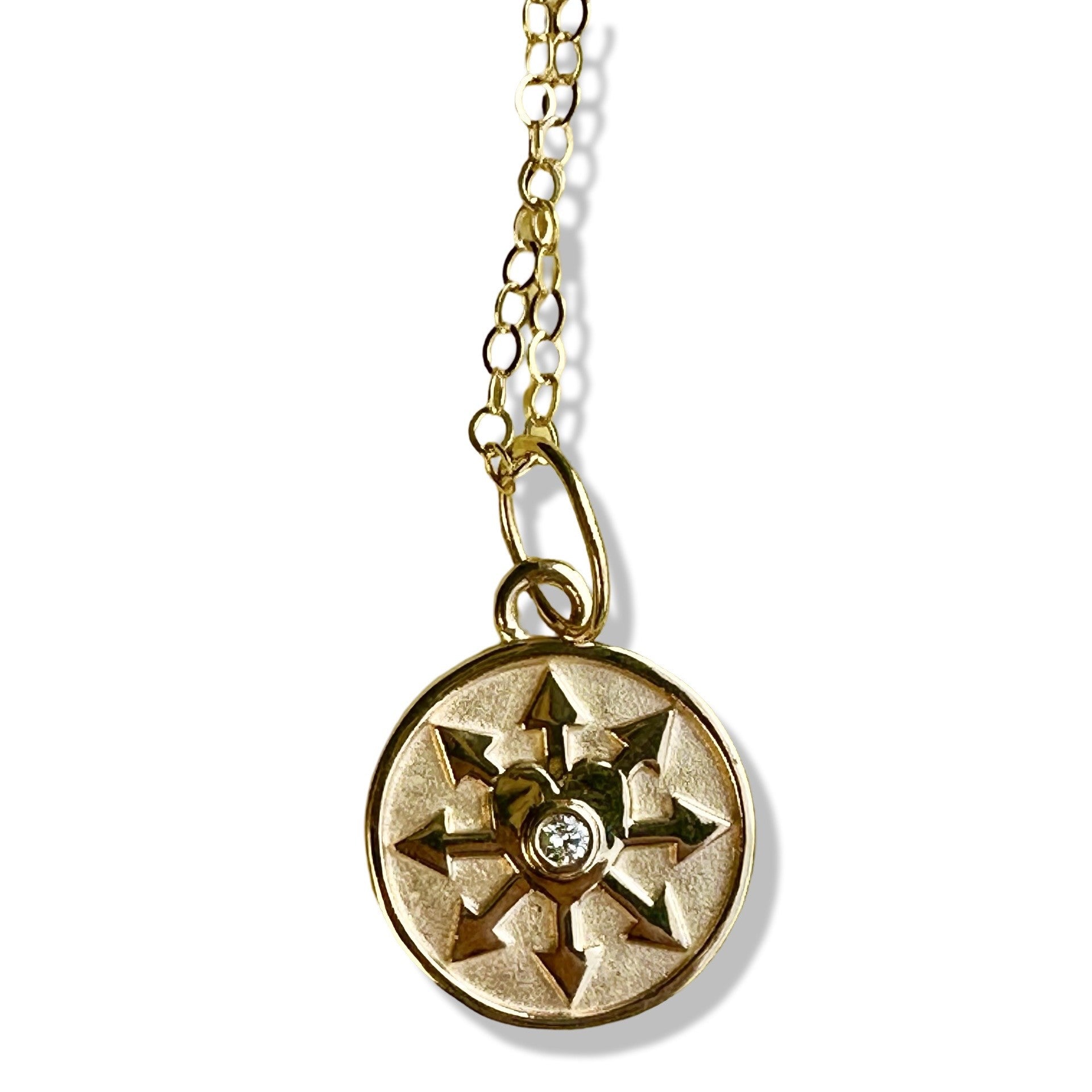 Love Manifest Round (Small) with Center Diamond