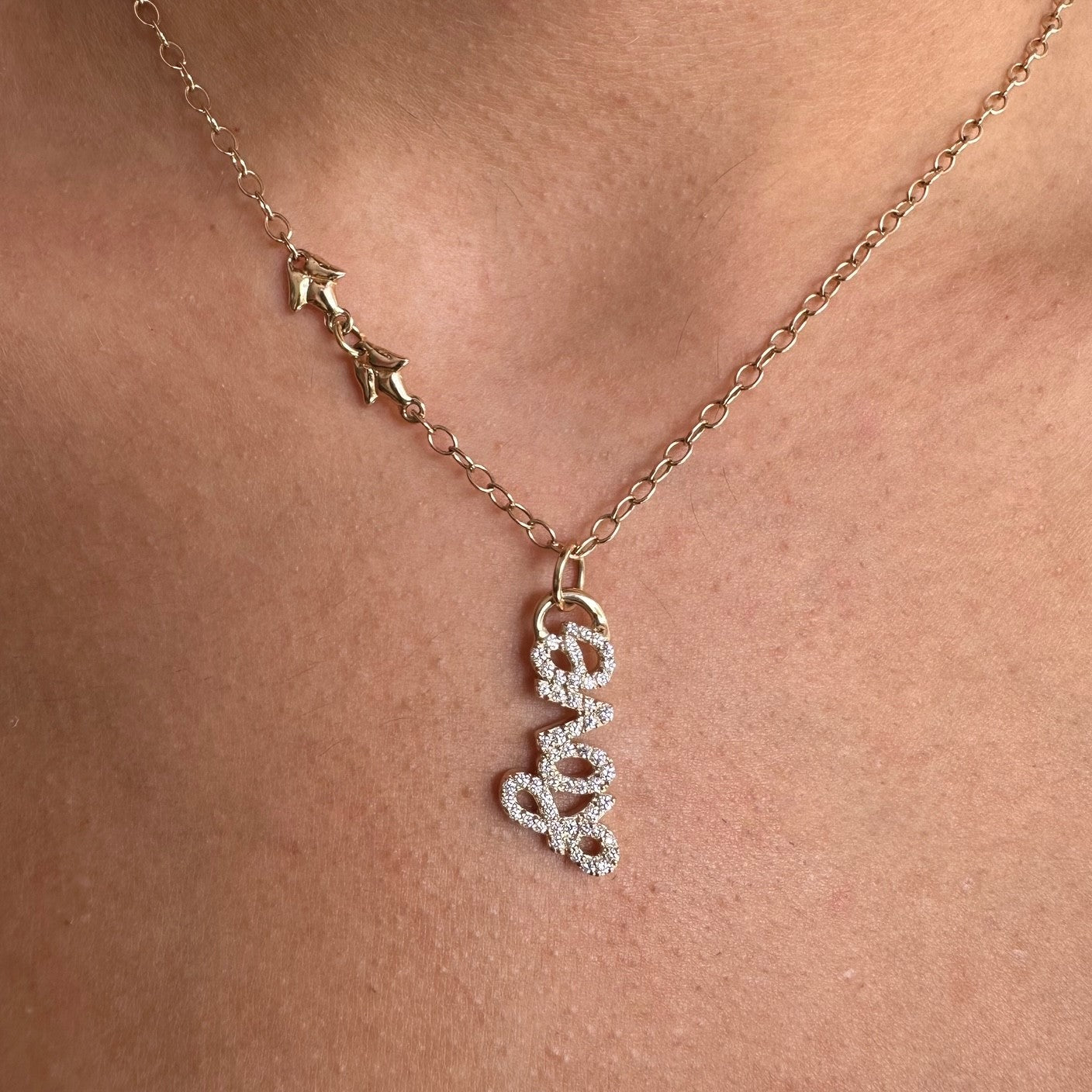 Large Diamond Love Pendant