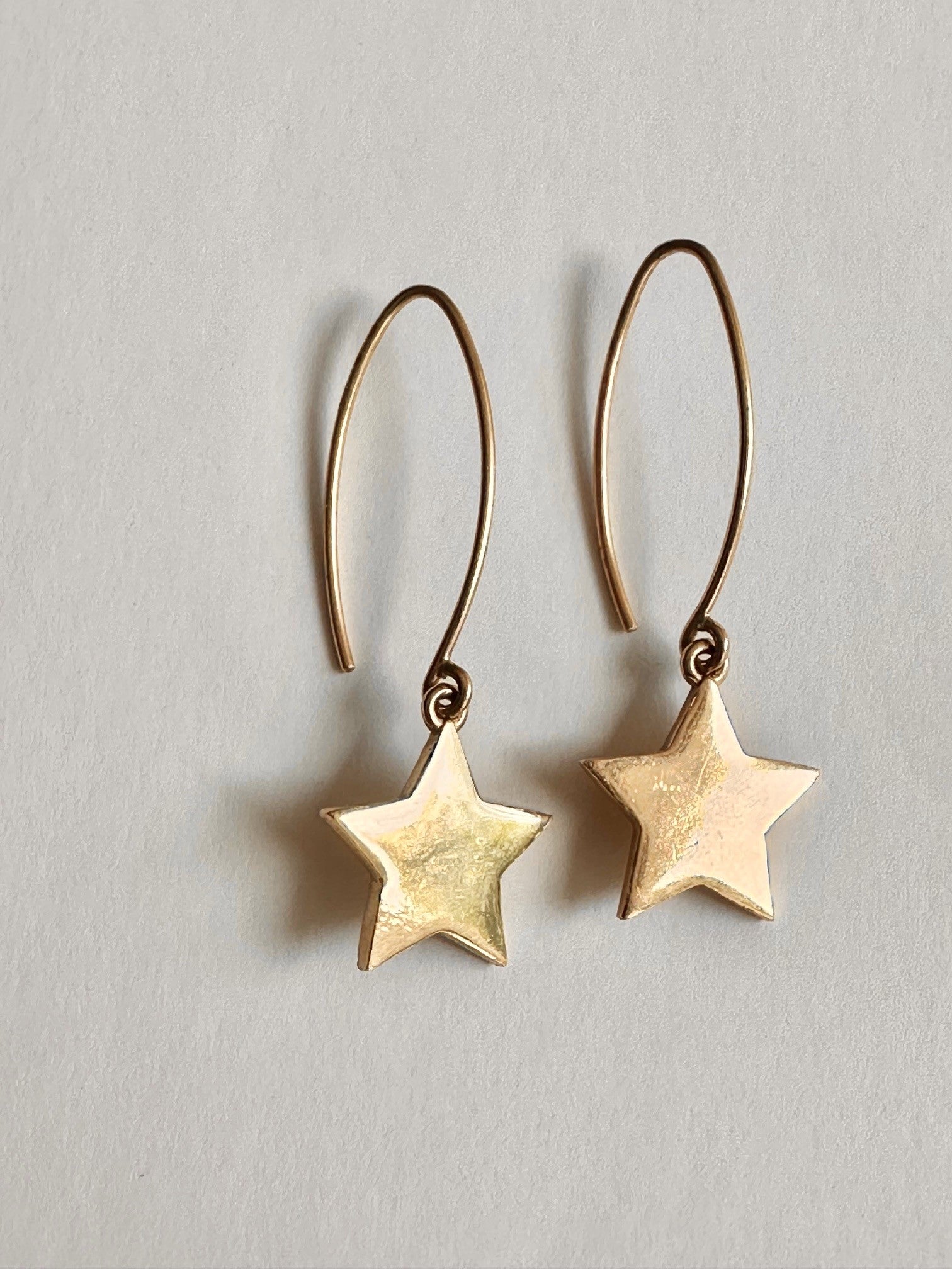 Drop Solid Star Earrings