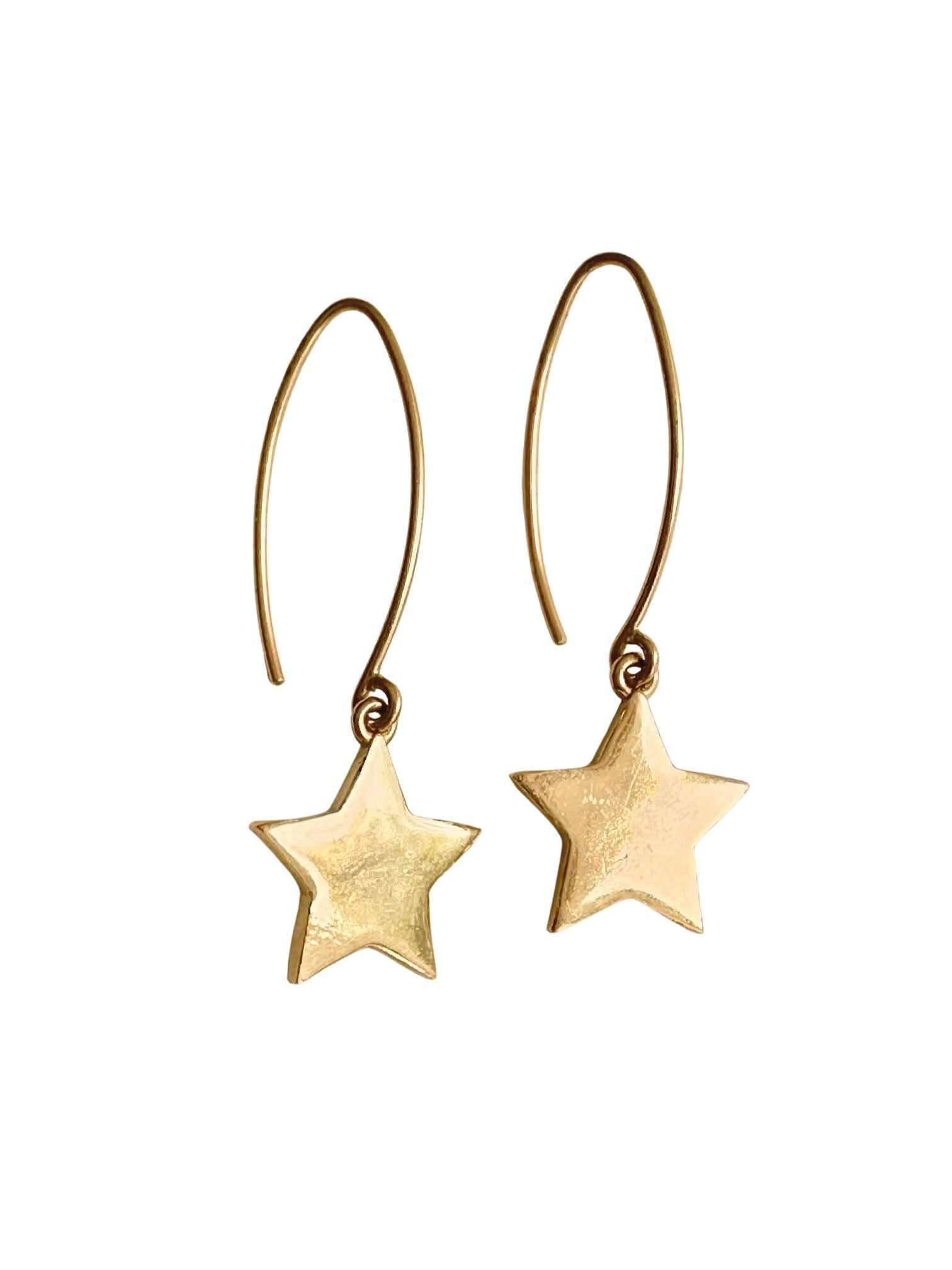 Drop Solid Star Earrings