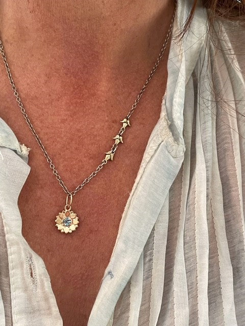 Baby Boho Lotus with Aquamarine