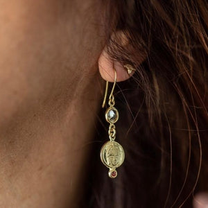 Buddha Sapphire Earrings