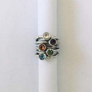 Lords and Goddesses of the Rings with Gem Stone