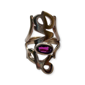 Large Love Ring with Pink Tourmaline