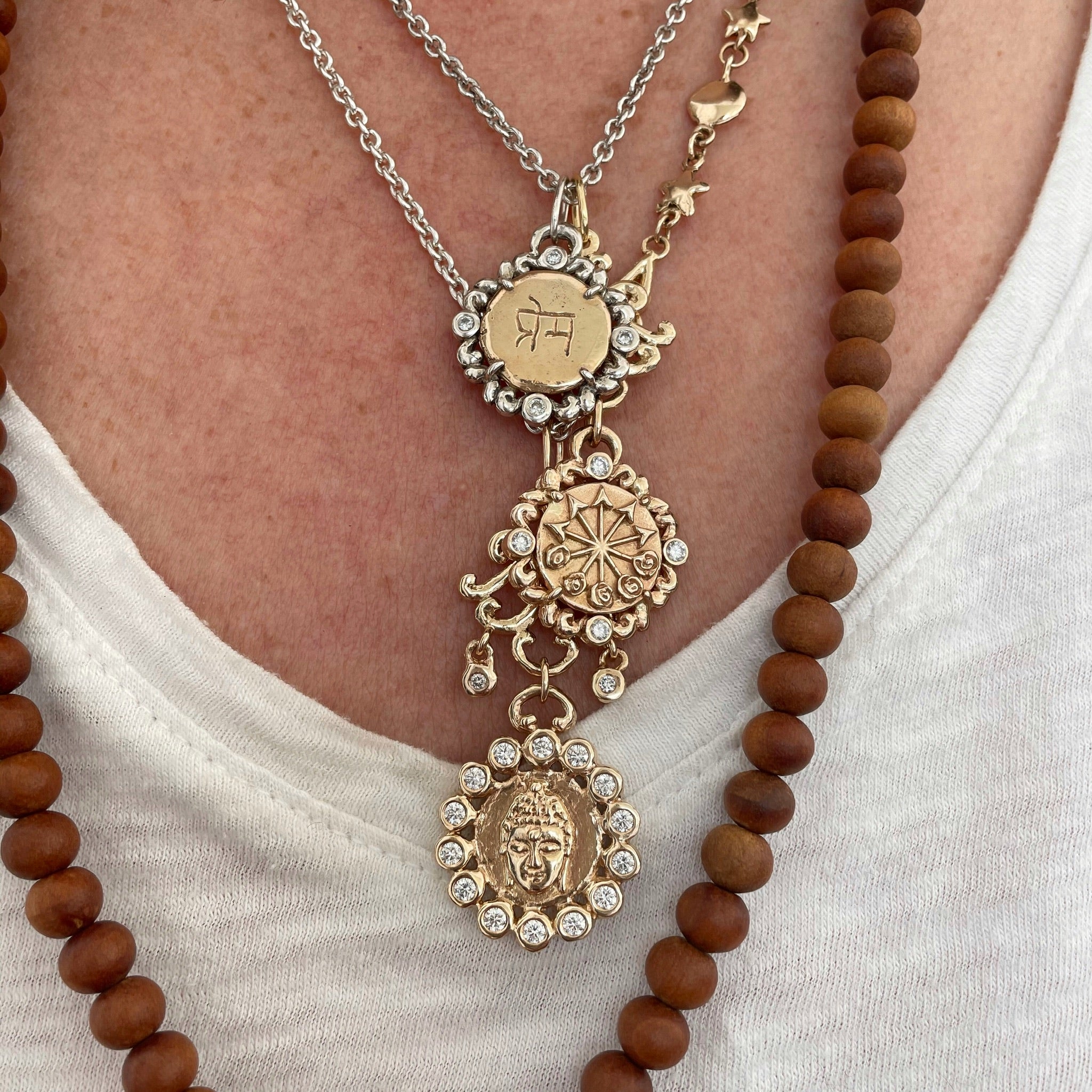 Lalita's Arrows with Diamond and Lotus Petals on Large Union Connector