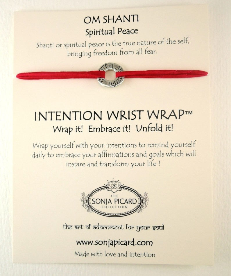 Om Shanti Wrist Wrap - Spiritual Peace