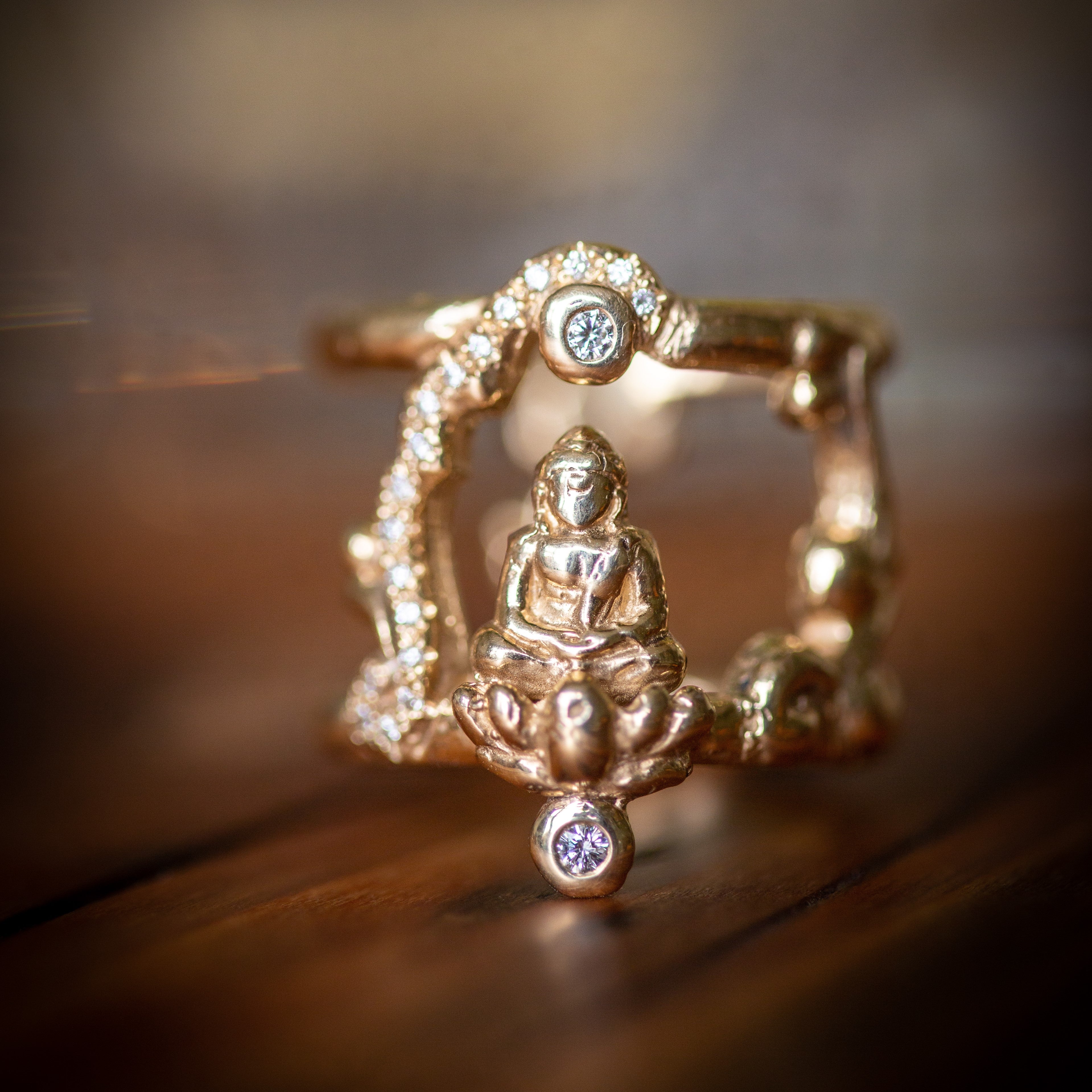 Buddha Halo Diamond Ring