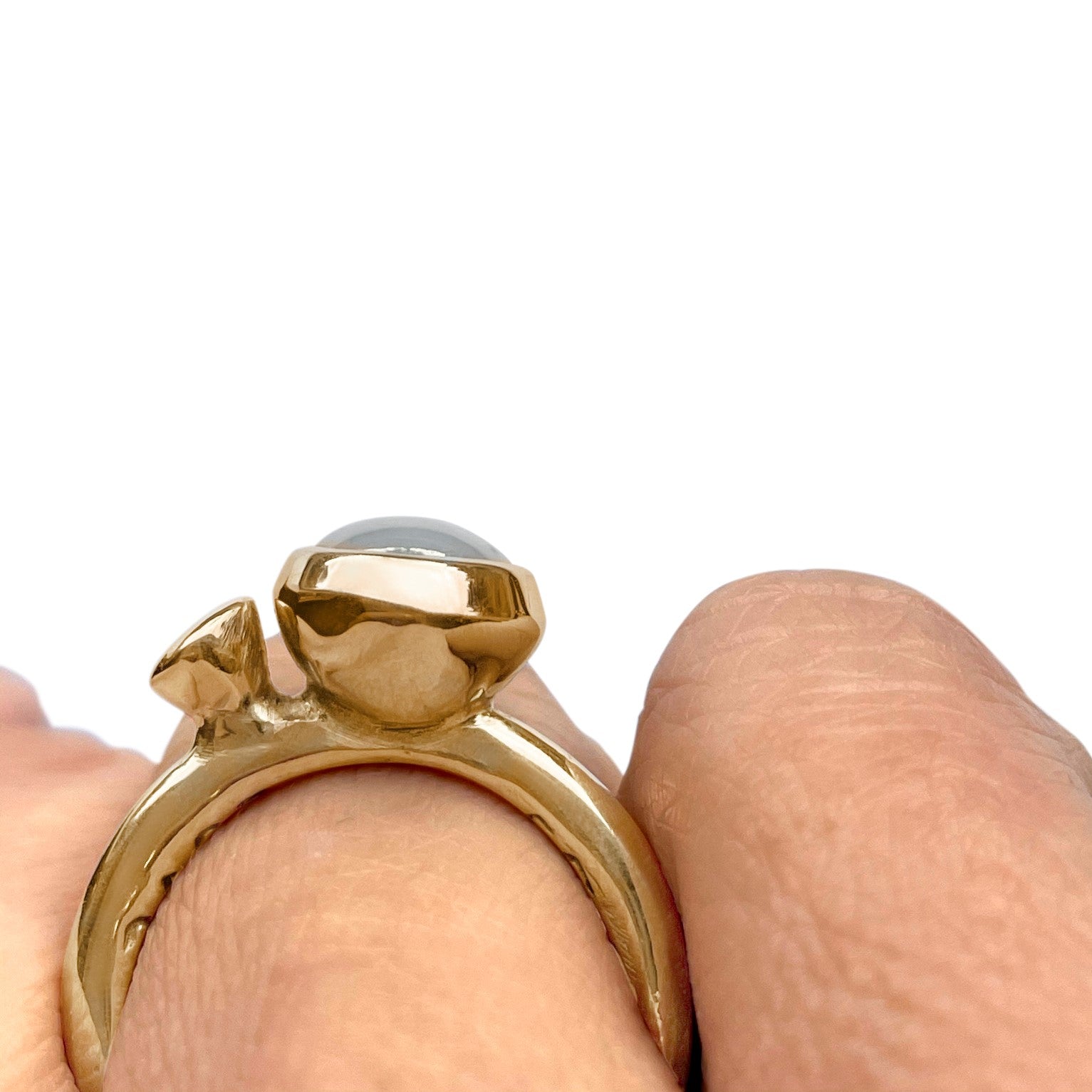 White Star Sapphire Stack Ring