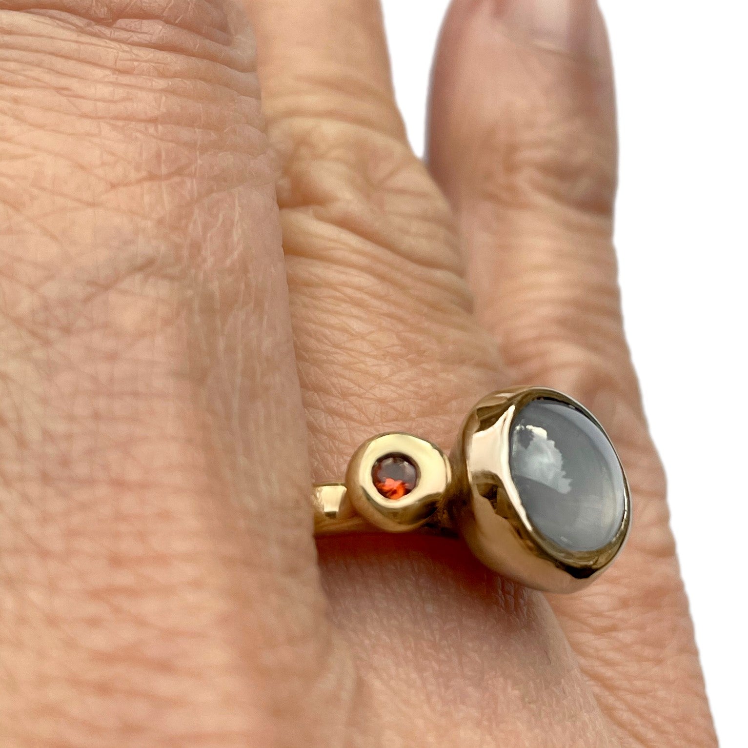 White Star Sapphire Stack Ring
