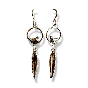 Silver Dream Bird Earrings
