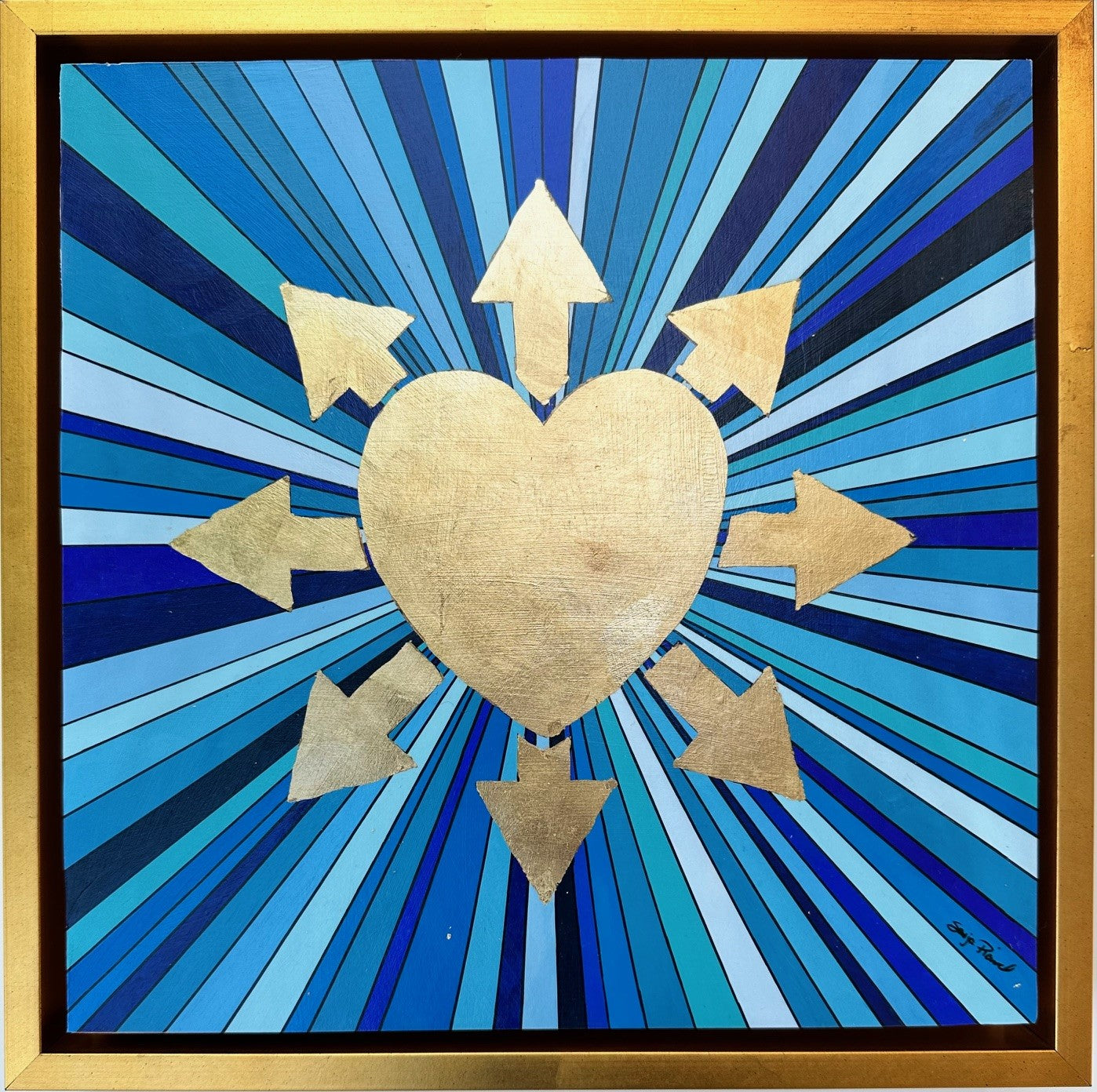 12 x 12 Blue Chill Love (Framed & Artist Enhanced - Custom)