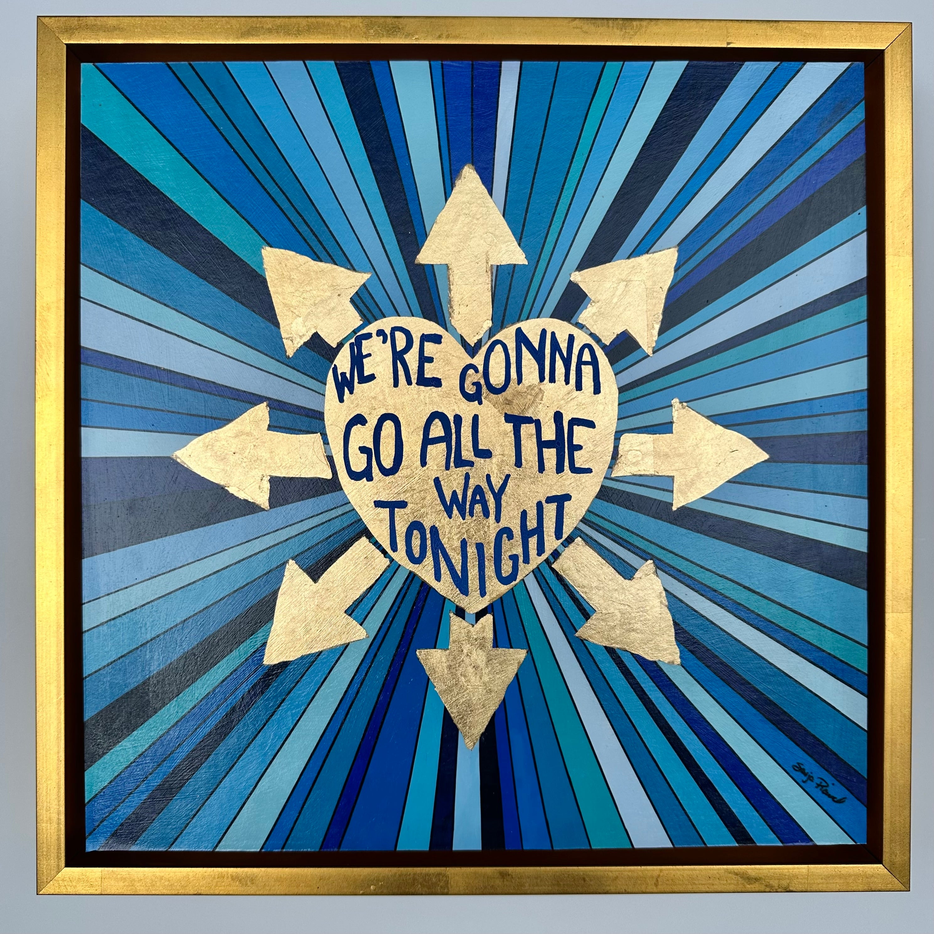 12 x 12 Blue Chill Love (Framed & Artist Enhanced - Custom)