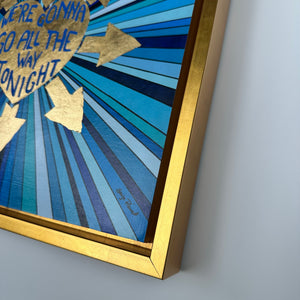 12 x 12 Blue Chill Love (Framed & Artist Enhanced)