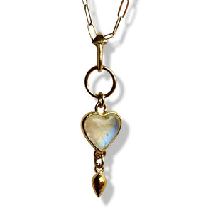 Moonstone Heart Pendulum