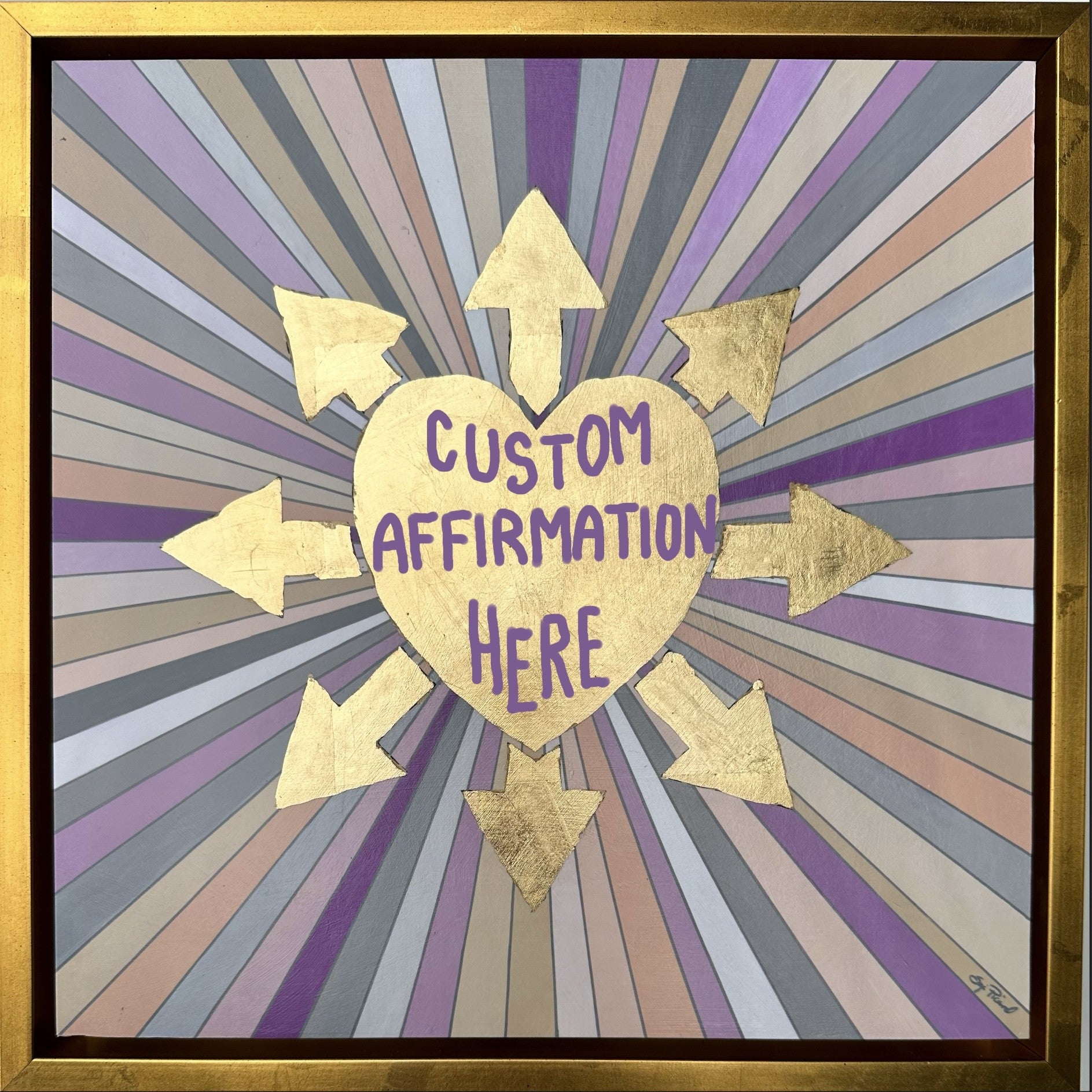 12 x 12 Modern Love (Framed & Artist Enhanced - Custom)