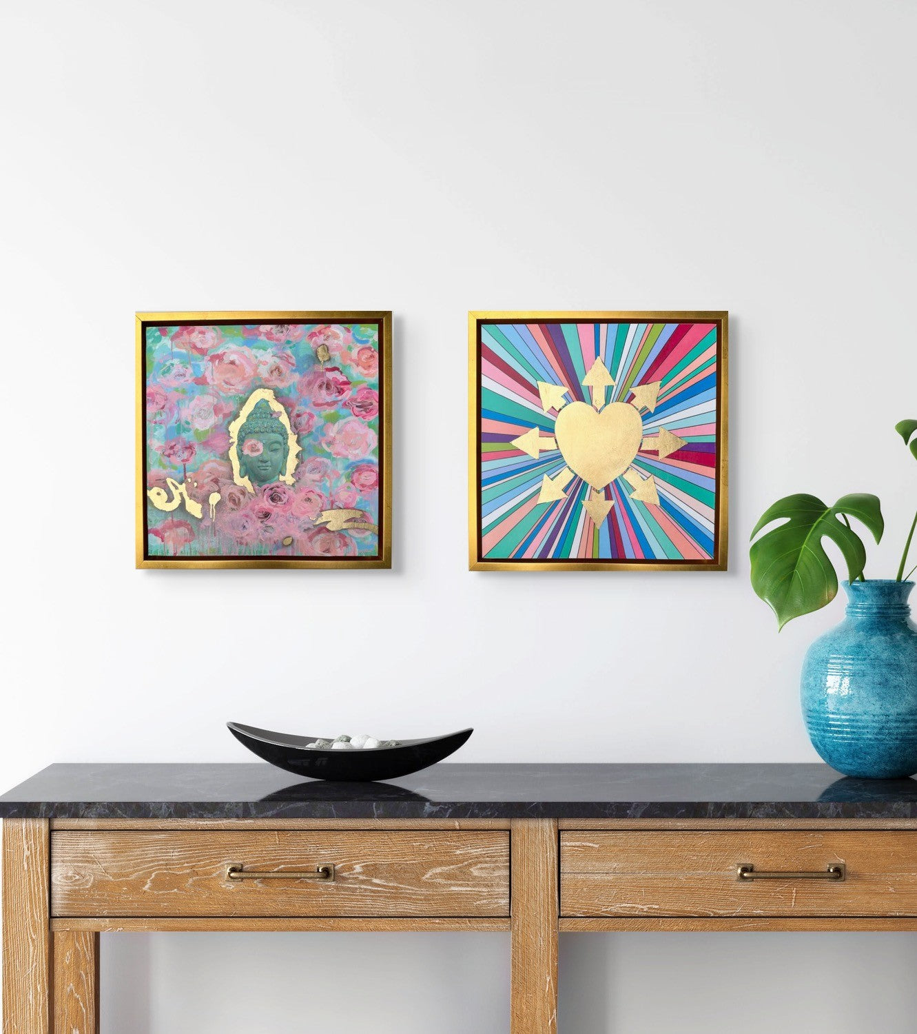12 x 12 Pink Buddha Fest (Framed & Artist Enhanced)