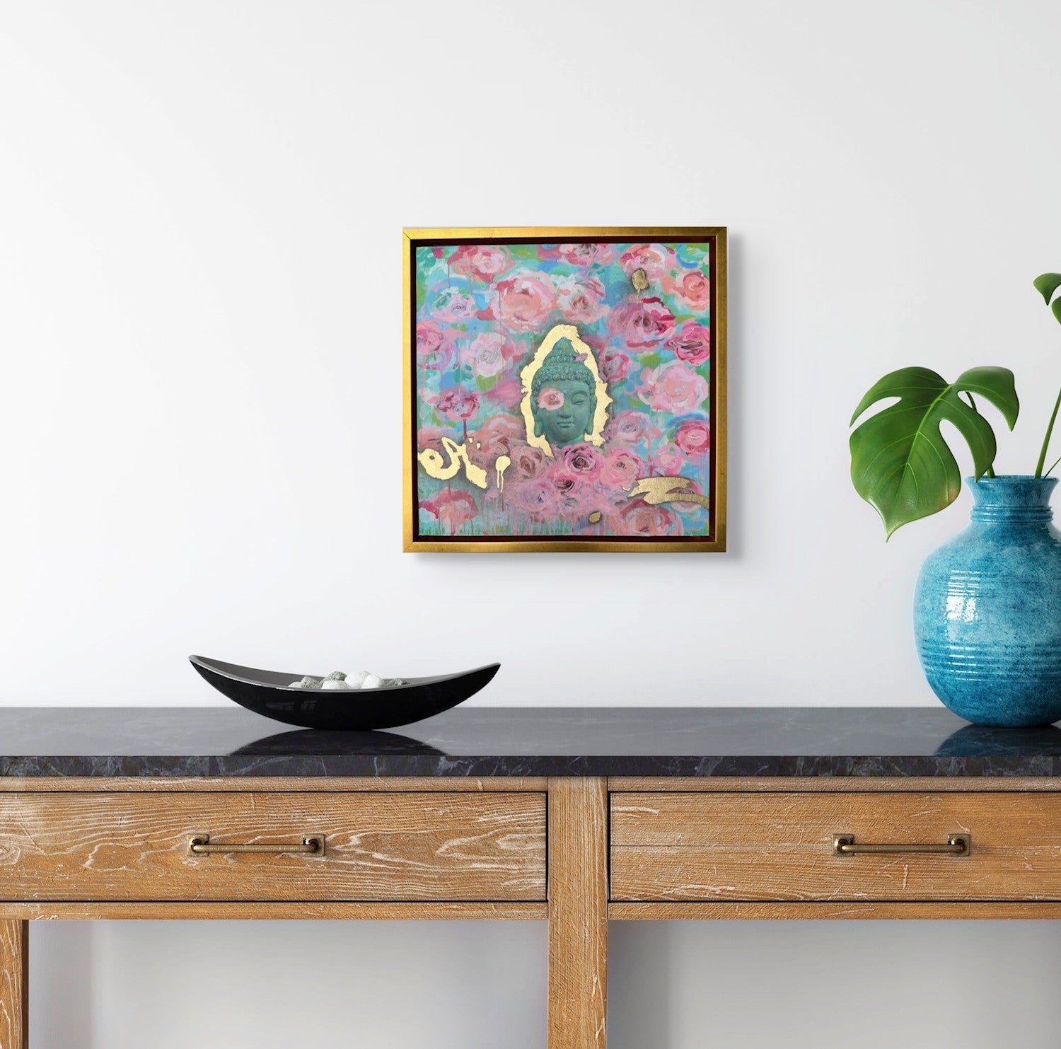 12 x 12 Pink Buddha Fest (Framed & Artist Enhanced)