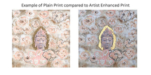 Floating Buddha in a Dream of Roses (Print)