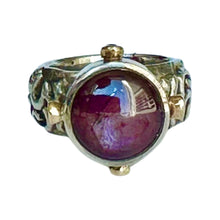 Load image into Gallery viewer, SR3 Silver Ring with Rubies

