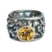 Load image into Gallery viewer, SR6 Silver Ring with Citrine set in Gold
