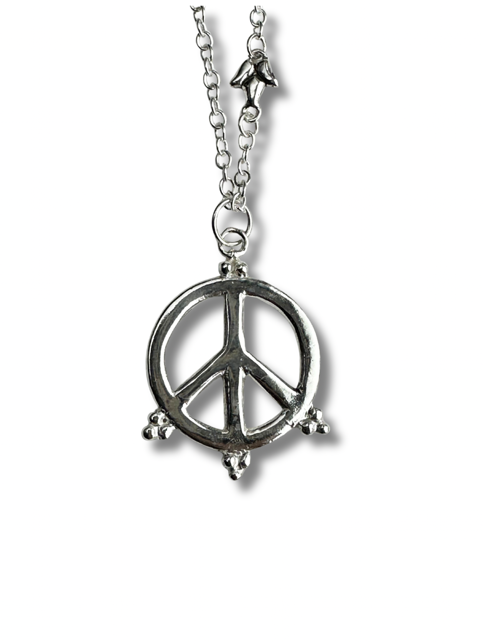 Silver Peace Sign - Small