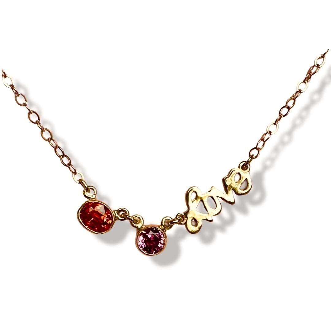 Stoned In Love - Pink Tourmaline & Orange Sapphire