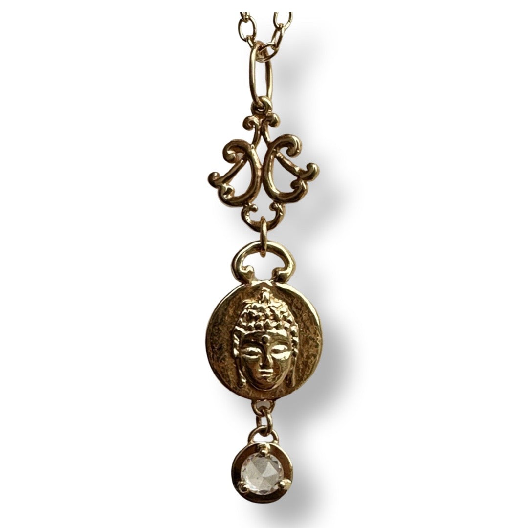 Buddha Cascade with Rose Cut Sapphire on Small Connector