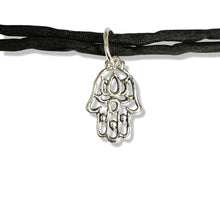 Load image into Gallery viewer, Hamsa Hand with Lotus Wrist Wrap - Protection &amp; Unfold Possibilites
