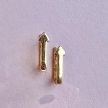 Load image into Gallery viewer, Arrow Huggies Gold Earrings - Square (limited edition)
