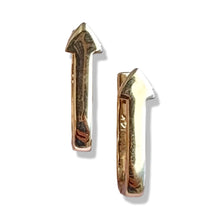 Load image into Gallery viewer, Arrow Huggies Gold Earrings - Square (limited edition)
