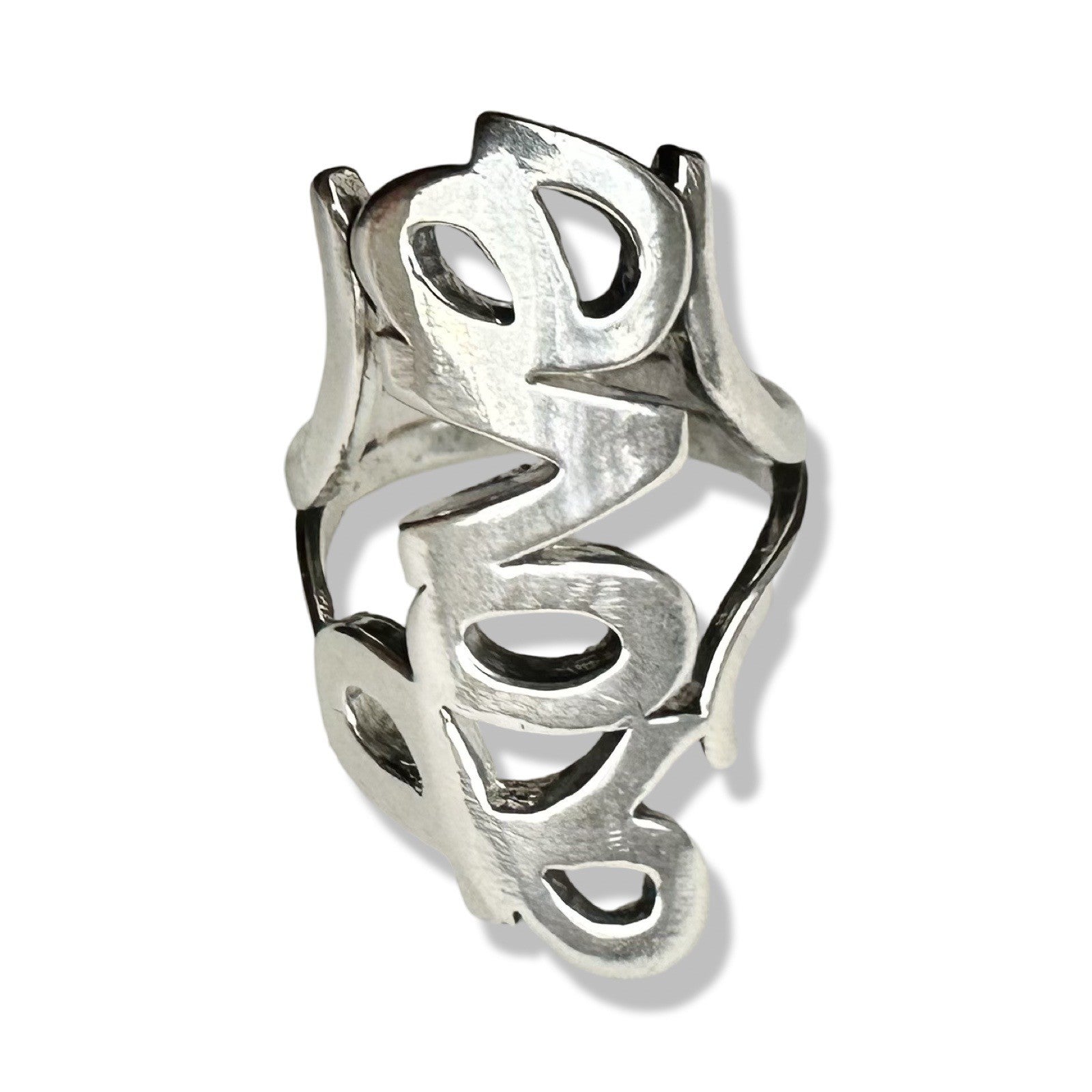 Large Love Ring in Silver