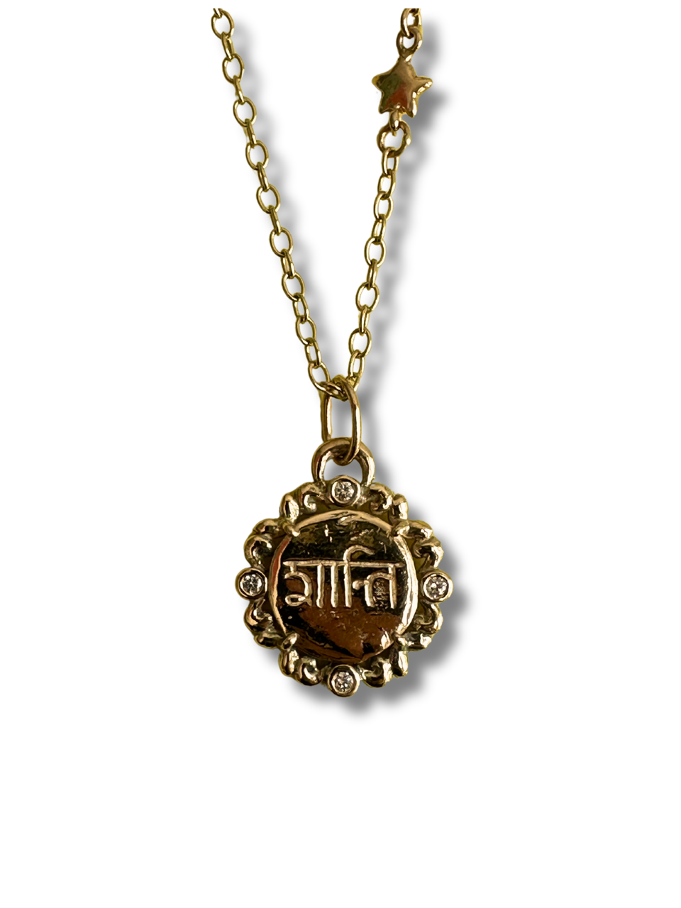 Peace (Shanti) with Lotus Garden Petals and Diamonds
