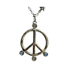 Load image into Gallery viewer, Multicolored Sapphire Peace Sign
