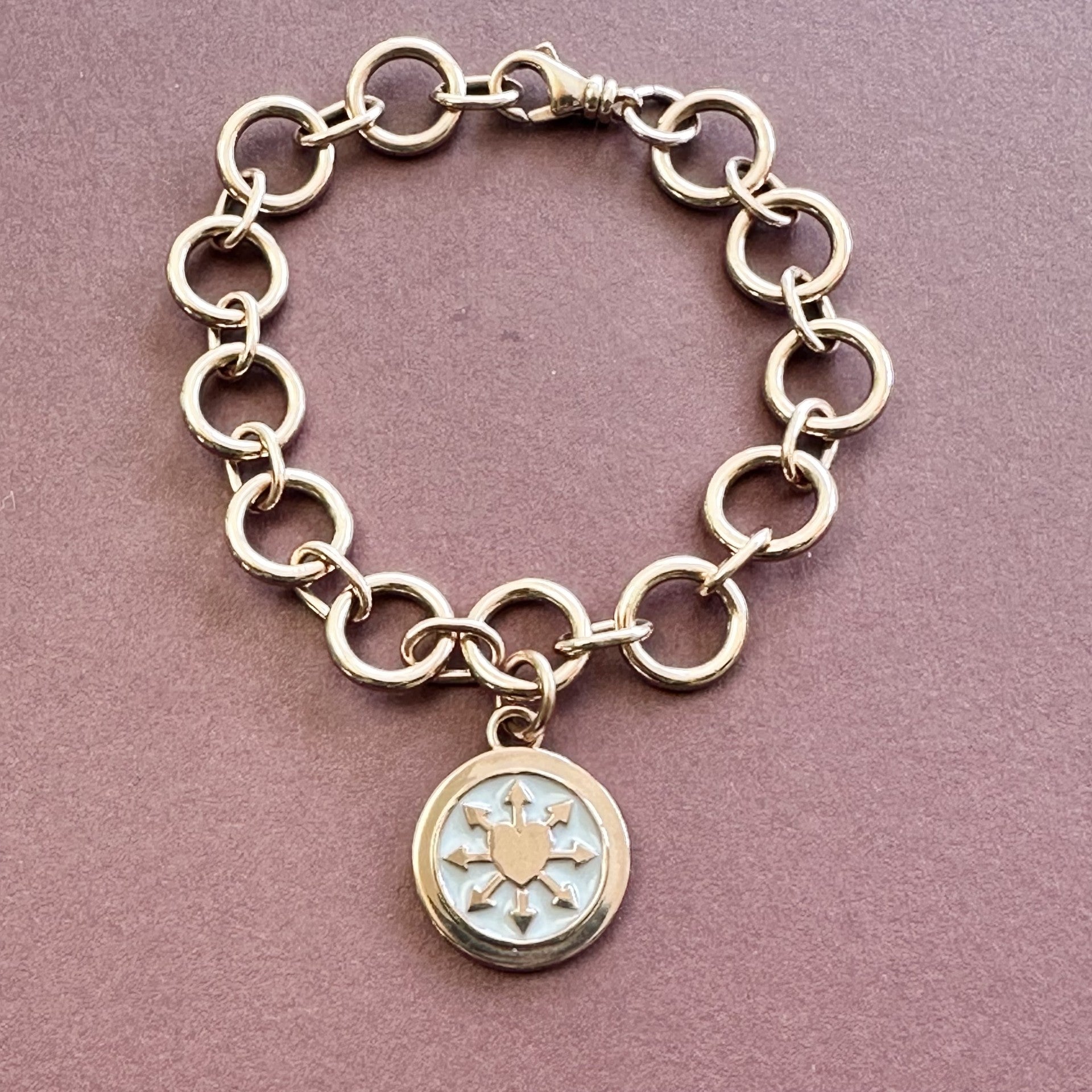 Love Manifest Circle Bracelet in Rose Gold