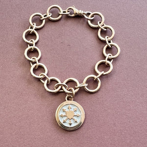 Love Manifest Circle Bracelet in Rose Gold