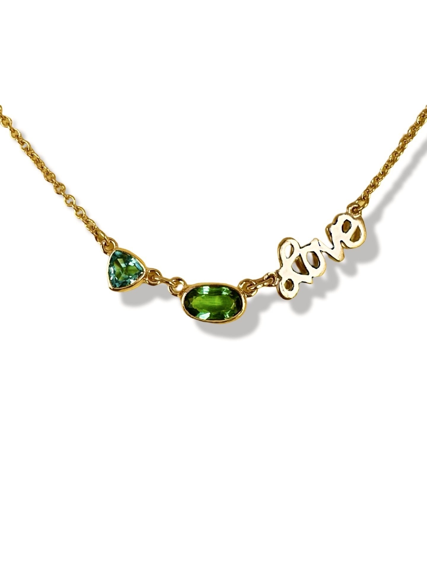 Stoned In Love - Blue Topaz and Green Tourmaline