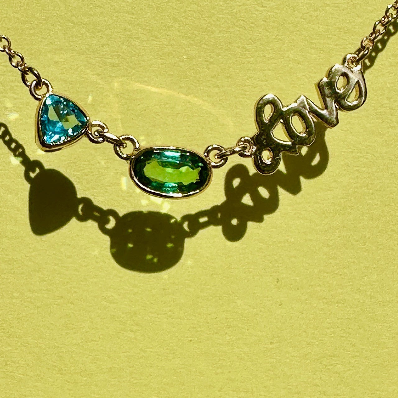 Stoned In Love - Blue Topaz and Green Tourmaline