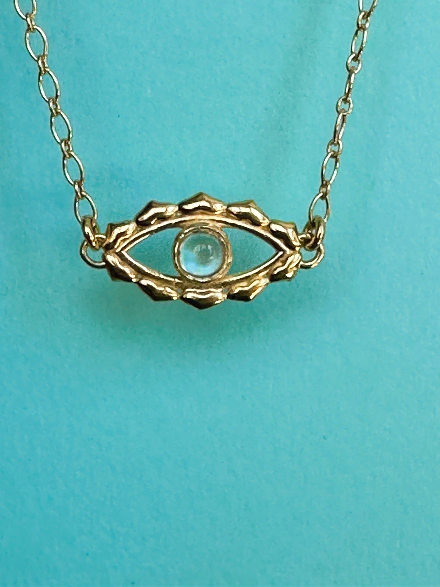 Evil Eye with Moonstone Cabochon (includes chain)