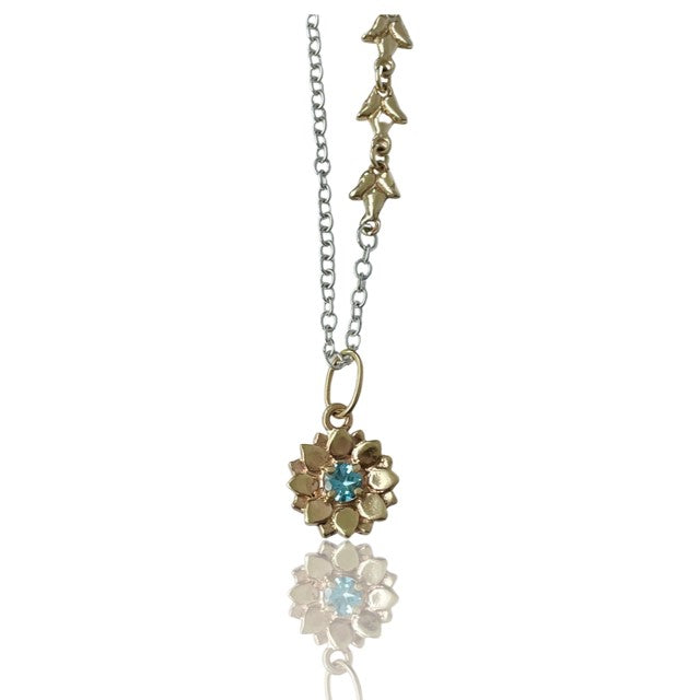 Baby Boho Lotus with Aquamarine
