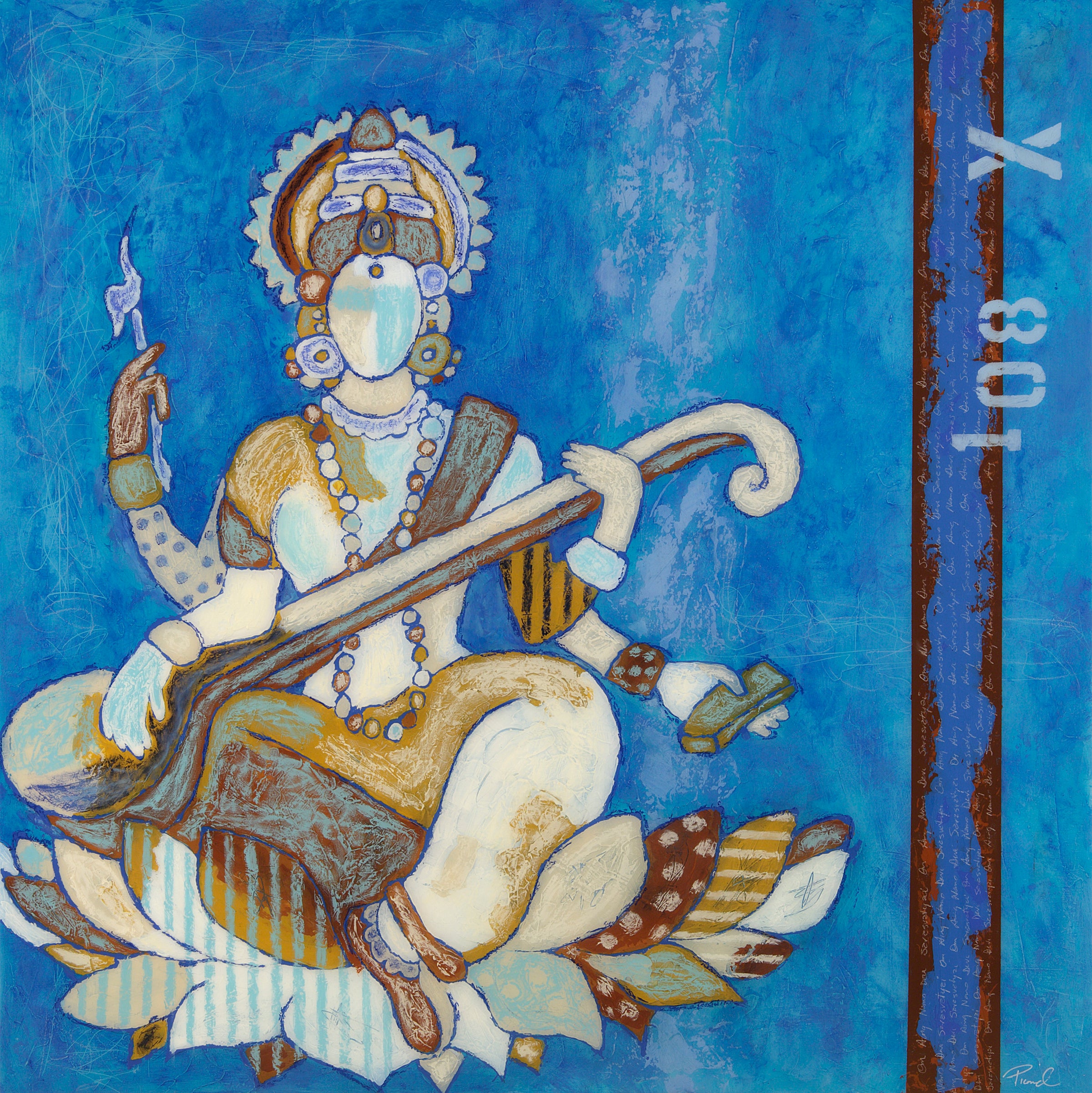 Blue Saraswati ~ SOLD