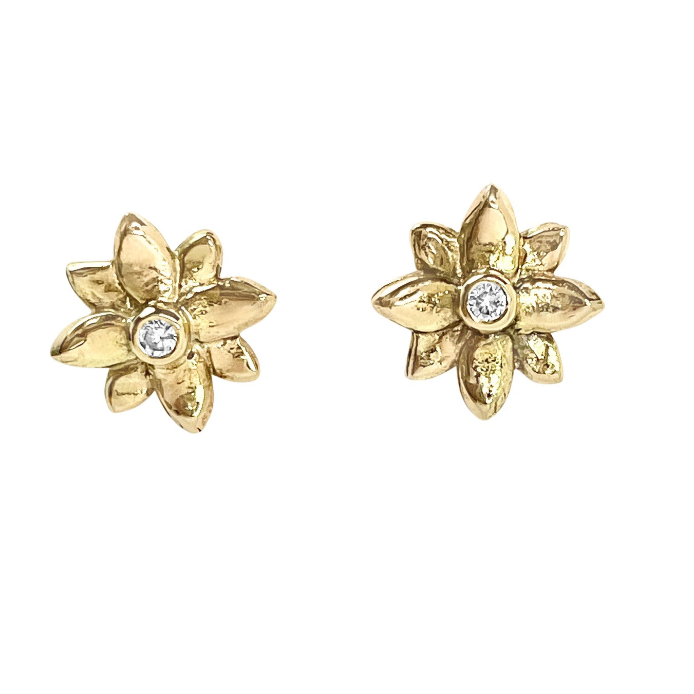 Lotus Diamond Studs
